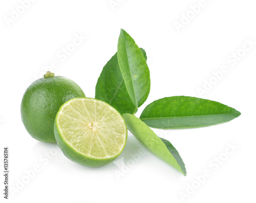 Naklejka dekoracyjna Lemon isolated on white