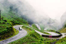 Tham Ma Pass Road To Ha Giang Province In North Vietnam.