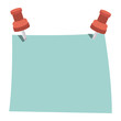 © grgroup - blue note with red tack element office vector illustration