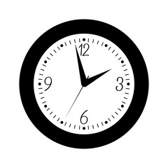 round wall clock icon image vector illustration design