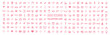 Happy Valentine day thin line flat isolated red 200 icons set on