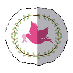 Breast cancer campaign icon vector illustration graphic design