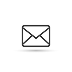 Wall Mural - Mail envelope outline icon, minimal flat design style, vector.