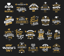 Poster - Valentines Day badges set