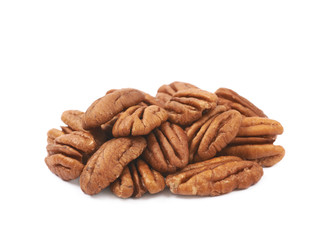 Canvas Print - Pile of pecan nuts isolated