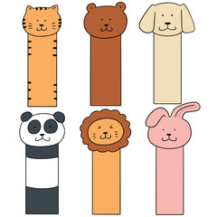 Wall Mural - vector set of animal bookmark