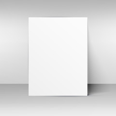 Wall Mural - blank paper mockup placed on wall