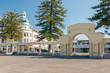The art deco New Napier Arch and Dome in Napier city Hawkes Bay New Zealand