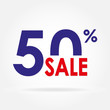 Sale 50% and discount price sign or icon. Sales design template. Shopping and low price symbol. Colorful vector illustration.