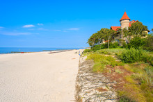 View Of Leba Beach And Famous Hotel Neptun, Baltic Sea, Poland