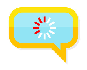 Poster - Loading Process Icon in Chat Speech Bubble.