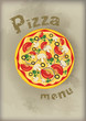 Pizza menu template