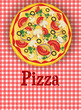 Menu background with pizza