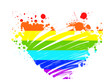 Rainbow grunge heart