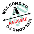 Nashville stamp. Grunge design with dust scratches. Effects can be easily removed for a clean, crisp look. Color is easily changed.