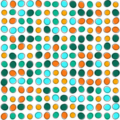 Sticker - Retro oval repeating pattern  