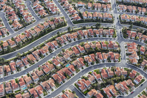 Fotografía Los Angeles Suburban Neighborhood Aerial