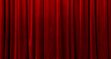 Fototapeta Tulipany - Horizontally seamless illustration of a red curtain