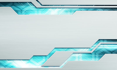 Leinwandbilder - Digital image technology interface concept with circuit microchi