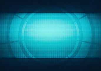 Aufkleber - Business technology blue virtual user interface banner