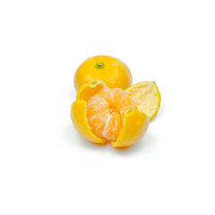 mandarin citrus isolated tangerine mandarine orange on white bac