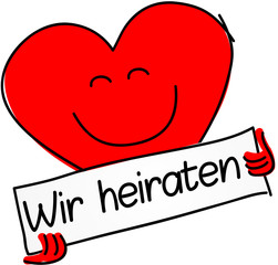 Sticker - Wir heiraten