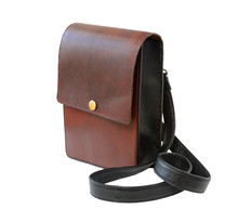 Brown Leather Bag Isolated.
