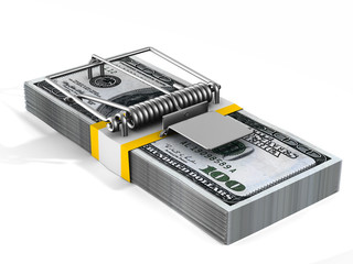 Wall Mural - Financial risk. Isolated 3D image