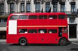 Fototapeta  - Double-decker bus in the city of London