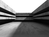 Fototapeta Na sufit - Abstract geometric concrete architecture construction