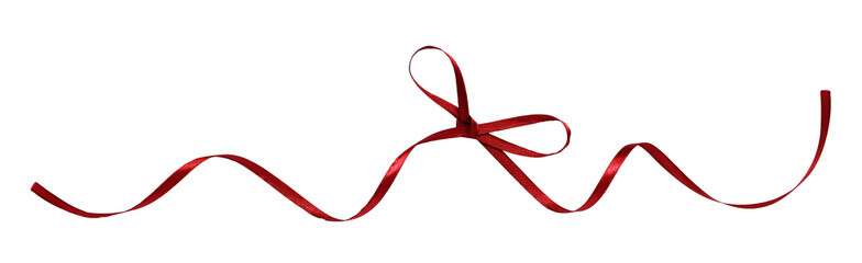 Sticker - Smal red silk ribbon bow