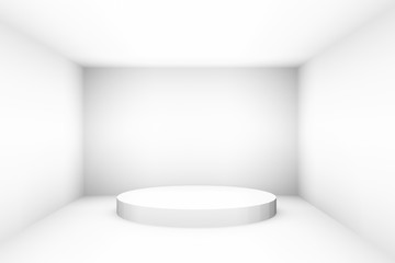 Aufkleber - Blank white empty podium for design template layout background