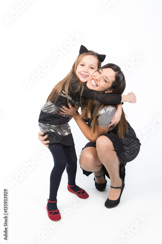 Fotografie, Obraz bellissima famiglia composta da madre e fliglia adolescente