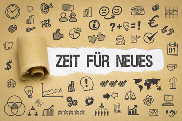 Wall Mural - Zeit für Neues / Papier mit Symbole