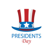 Presidents Day Minimalist Poster. Vector Illustration