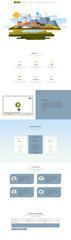 Canvas Print - one page website design template in professional vector design,