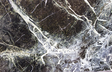 Wall Mural - Black stone background with cracks, black marble