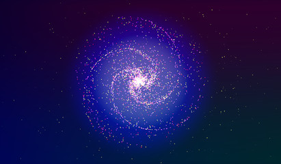 eps 10. explosion in space. an expanding galaxy. vector illustration
