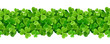 St. Patrick's day vector horizontal seamless background with shamrock leaves. 