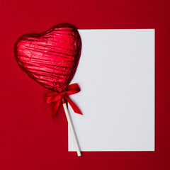 Wall Mural - Valentine's heart lollipop