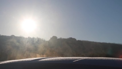 Wall Mural - Frost on farm land