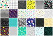 Abstract seamless patterns 80's-90's styles.