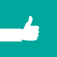 Wall Mural - Thumb Up vector icon.