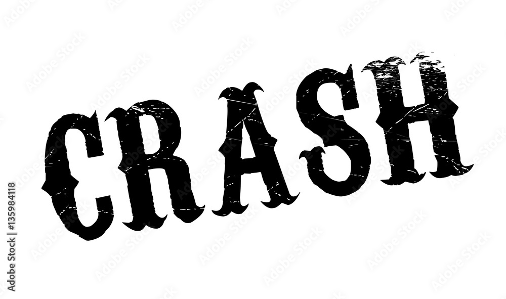 Crash rubber stamp. Grunge design with dust scratches. Effects can be ...