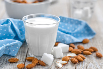 Sticker - Fresh almond milk and nuts, vegan drink