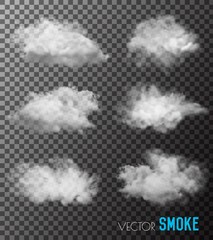 Aufkleber - Transparent set of smoke vectors