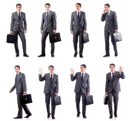 Sticker - Handsome businessman isolated on white