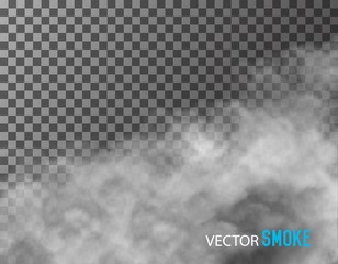 Aufkleber - Smoke vector on transparent background.
