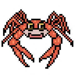 Wall Mural - pixel art crab