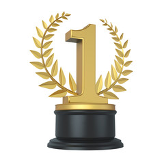 golden first place trophy